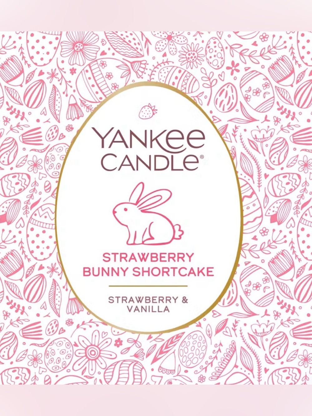 Yankee Candle Strawberry Bunny Shortcake - 3 Wick - Picture 4 of 5